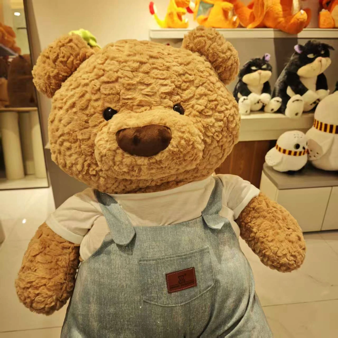 皇冠-可爱穿衣小熊公仔泰迪熊毛绒靠枕科学玩具80cm(误差2~5cm)