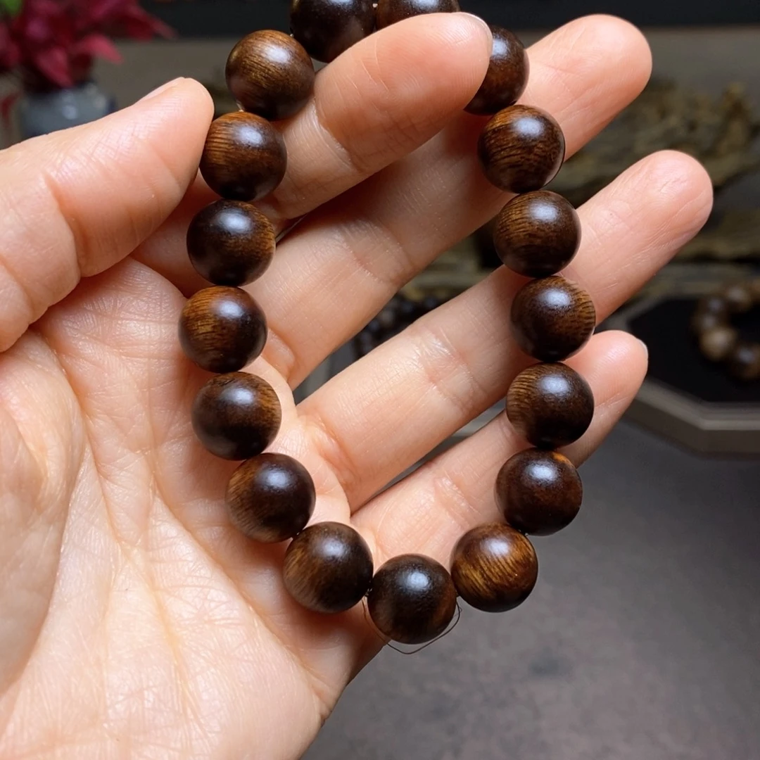 沉香手串越南芽庄黄棋玉化1.2
