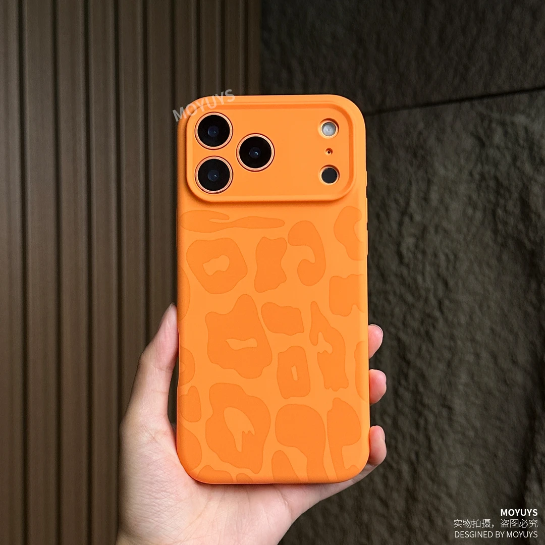 适用iPhone苹果17promax手机壳16promax豹纹17/16防摔pro硅胶软壳