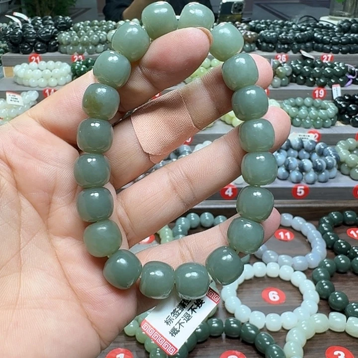 未镶嵌手链和田玉新疆且末蓝老型卡12