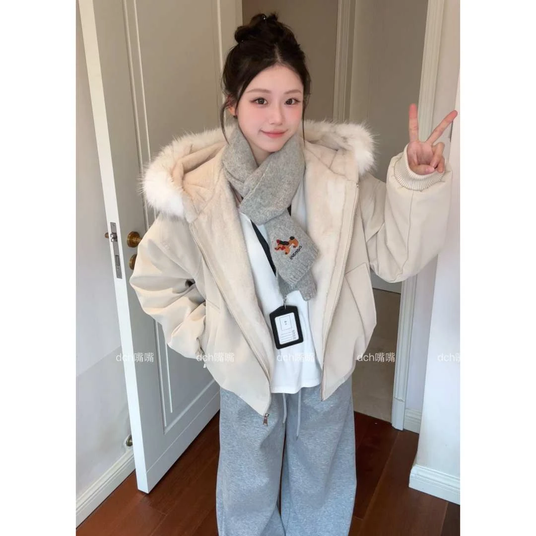 【冬季新款】大理石座山雕外套大毛领座山雕棉服