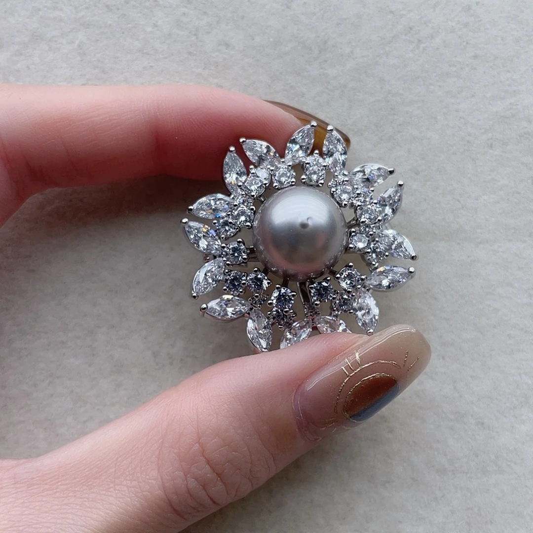 海水珍珠未镶嵌胸针32