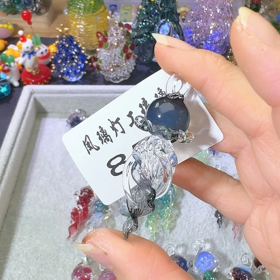 玻璃颈饰853水母吊坠