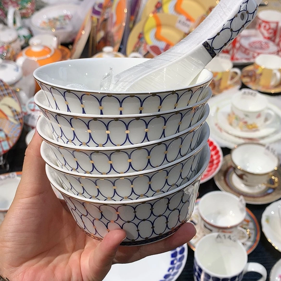 【闪购商品】瓷片六碗六勺