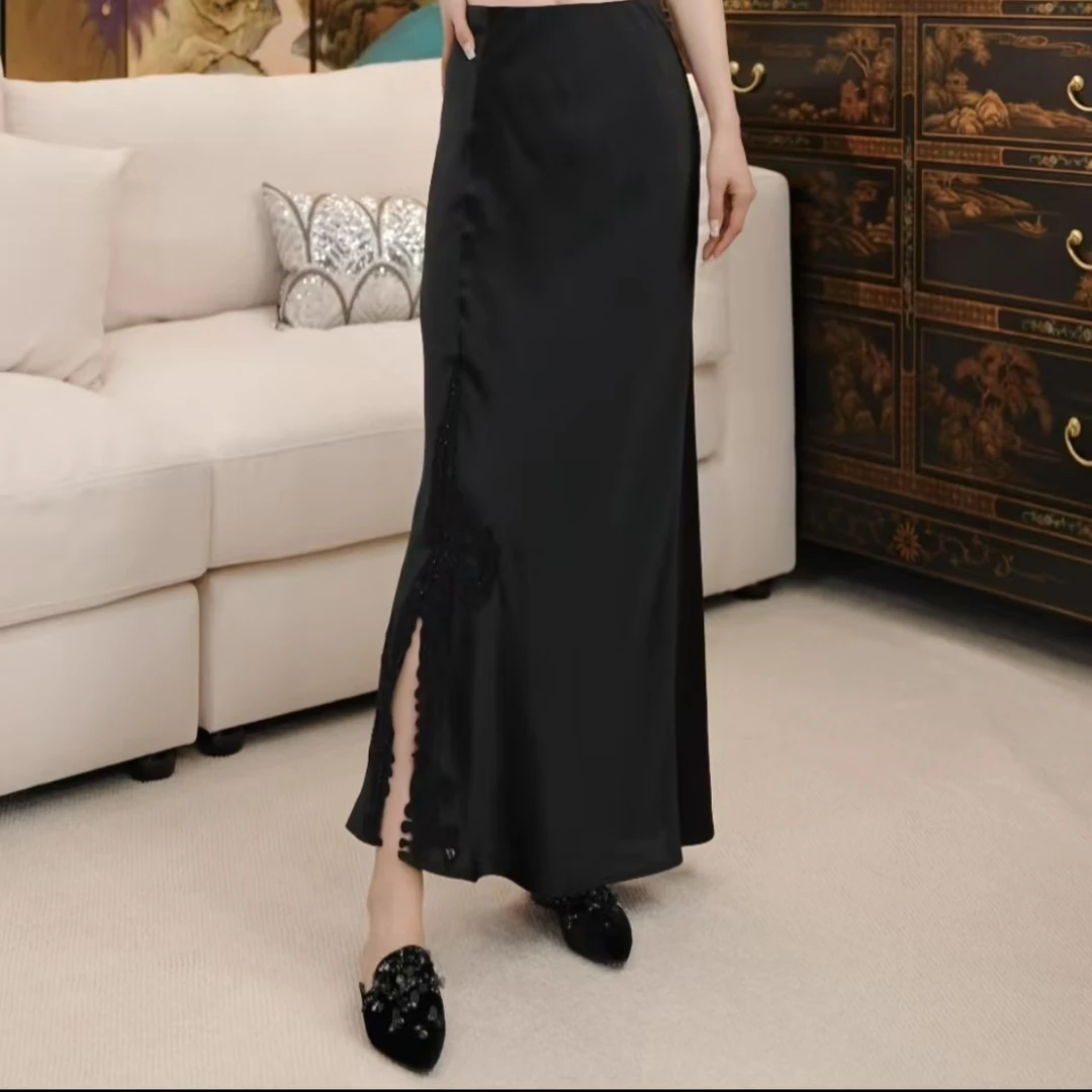 Betty Bairn【剪影】高定醋酸显瘦半裙25B-BW9011