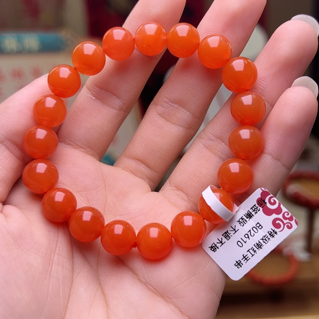 南红玛瑙未镶嵌保山柿子红10m