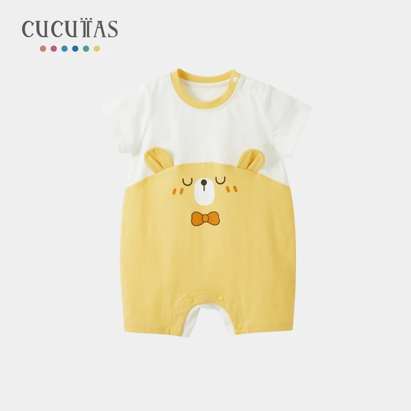 cucutas婴童连体服婴儿哈衣短袖爬服夏季宝宝连体衣CY24SUW207