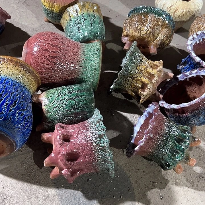 紫砂花盆次品次品款式随机颜色随机发