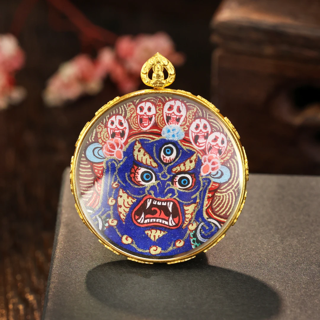 【特惠专享】18K金大黑天唐卡（大圆卡）C