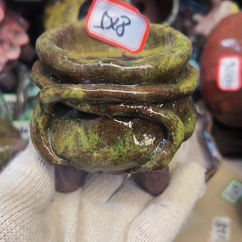 红陶粗陶花盆手工