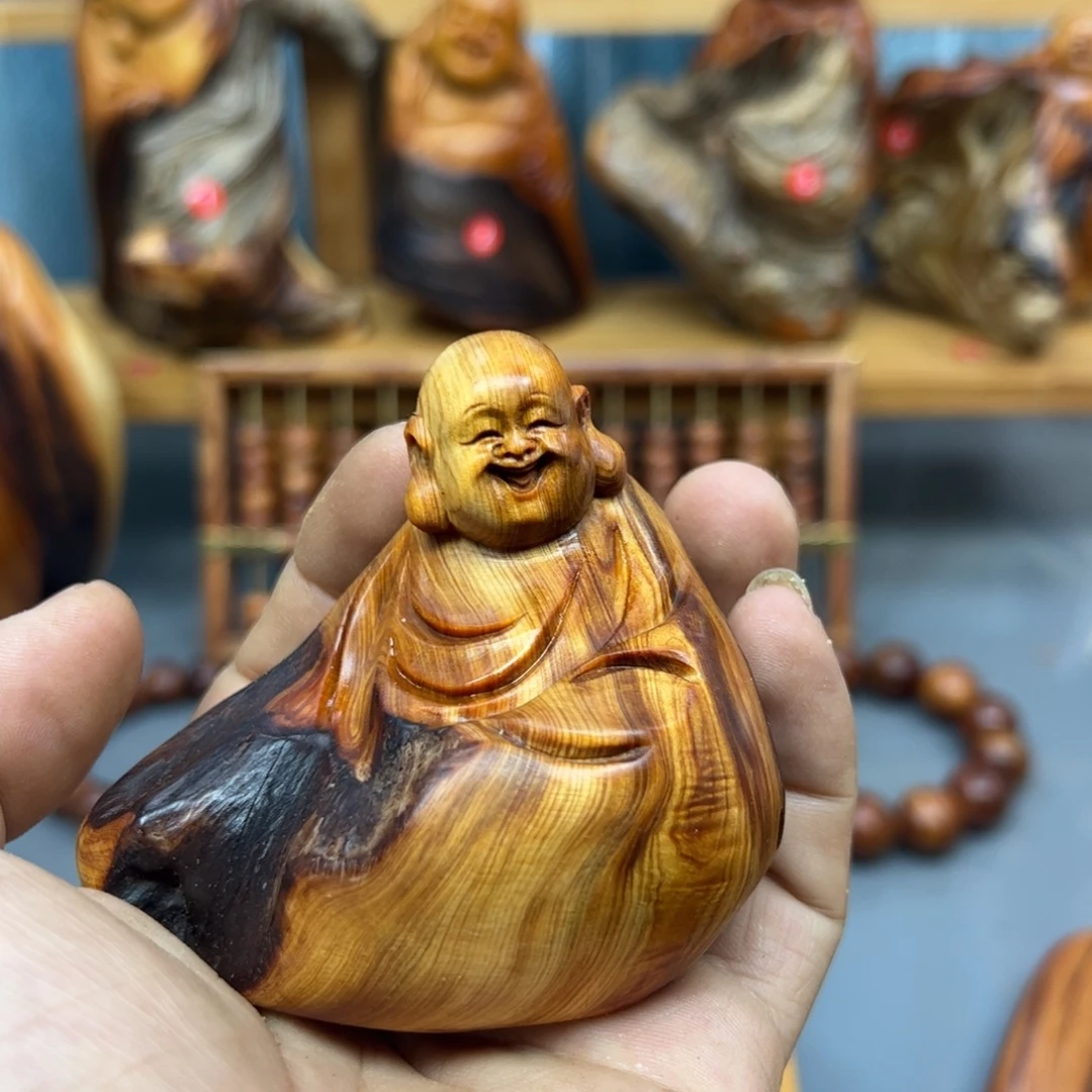 搞***钱木崖柏木摆件手把件，