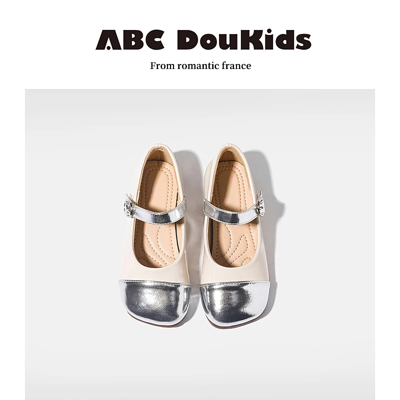 ABC Doukids女童皮鞋2025春秋新款舒适儿童公主鞋洋气百搭软底鞋
