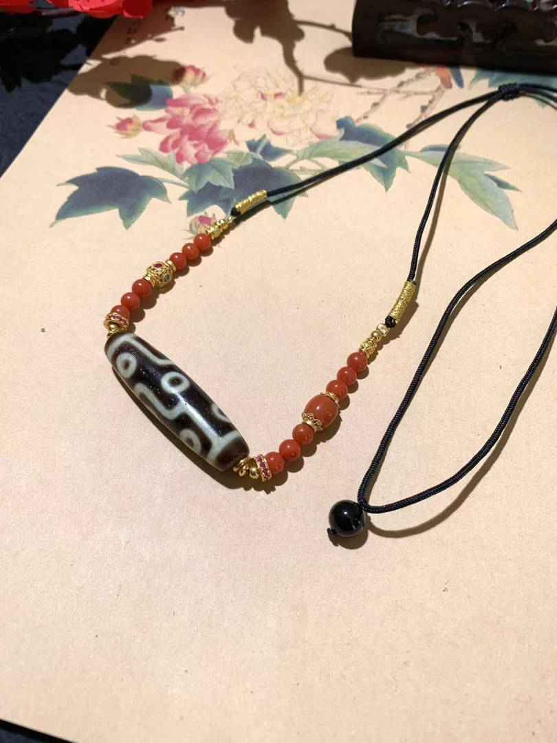 （上肯折线九眼）玛瑙项链F1218