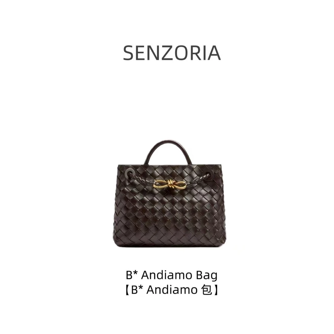 SENZORIA【Andiamo 】B*八字扣纯手工编织进口小羊皮手提单肩斜挎包