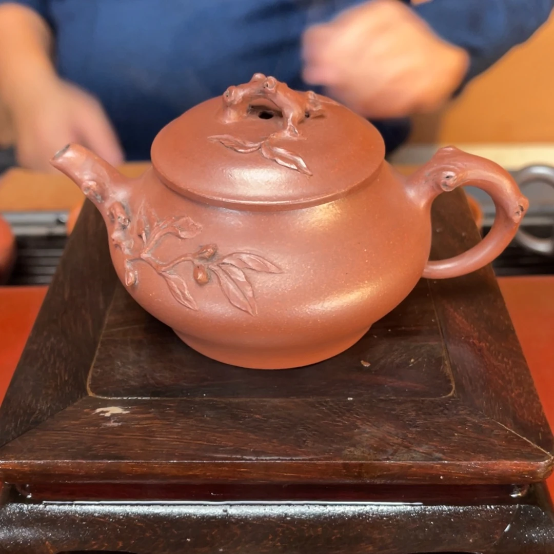 茶壶紫砂高端150cc紫泥花器慕古壶