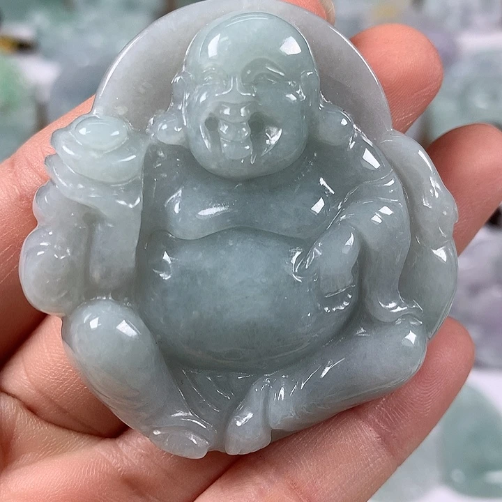 颈饰未镶嵌翡翠逍遥佛福利卡厚10+