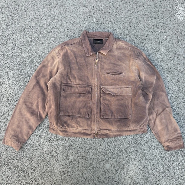 美潮pacsun废土风短宽boxy版型宽松棉服美式复古牛仔帆布夹克