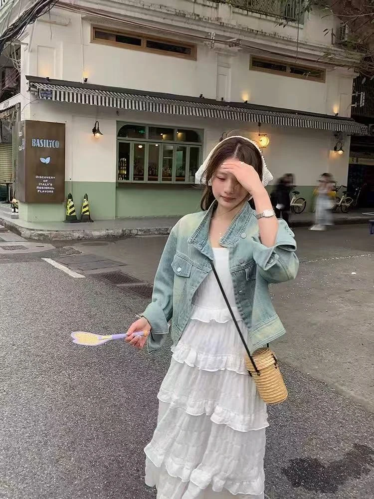 B12/B15-4蓝色“两侧竖磨毛”牛仔外套（新）（8819）