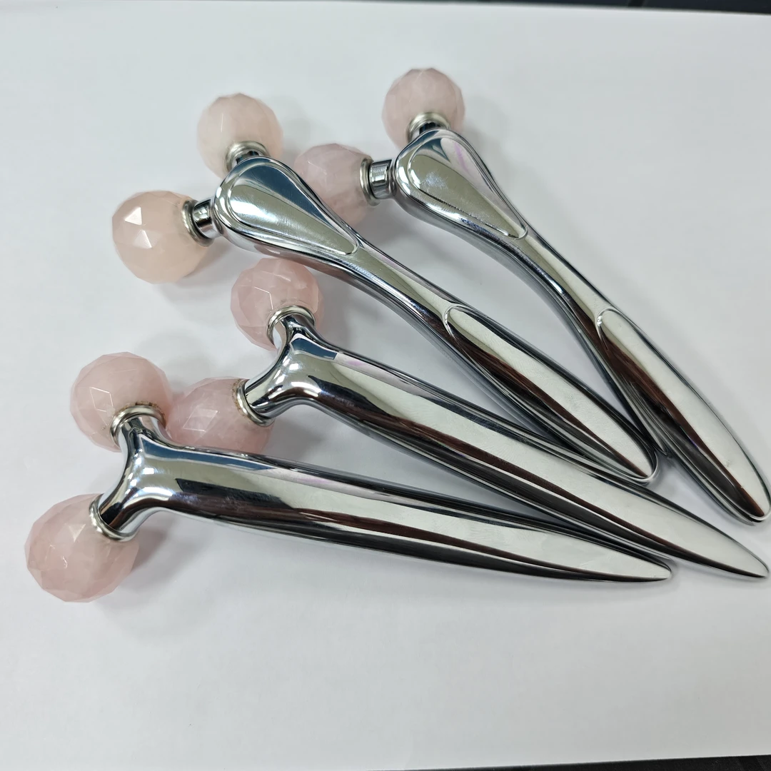 【书记甄选】原创粉水晶手动滚轮按摩仪 多样性发一件 TS151