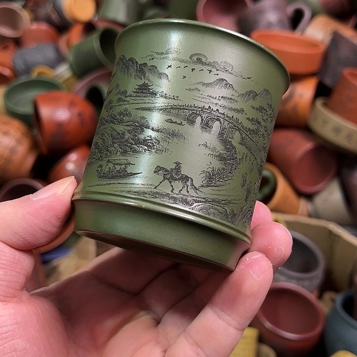 紫砂茶杯全手工紫砂主人杯