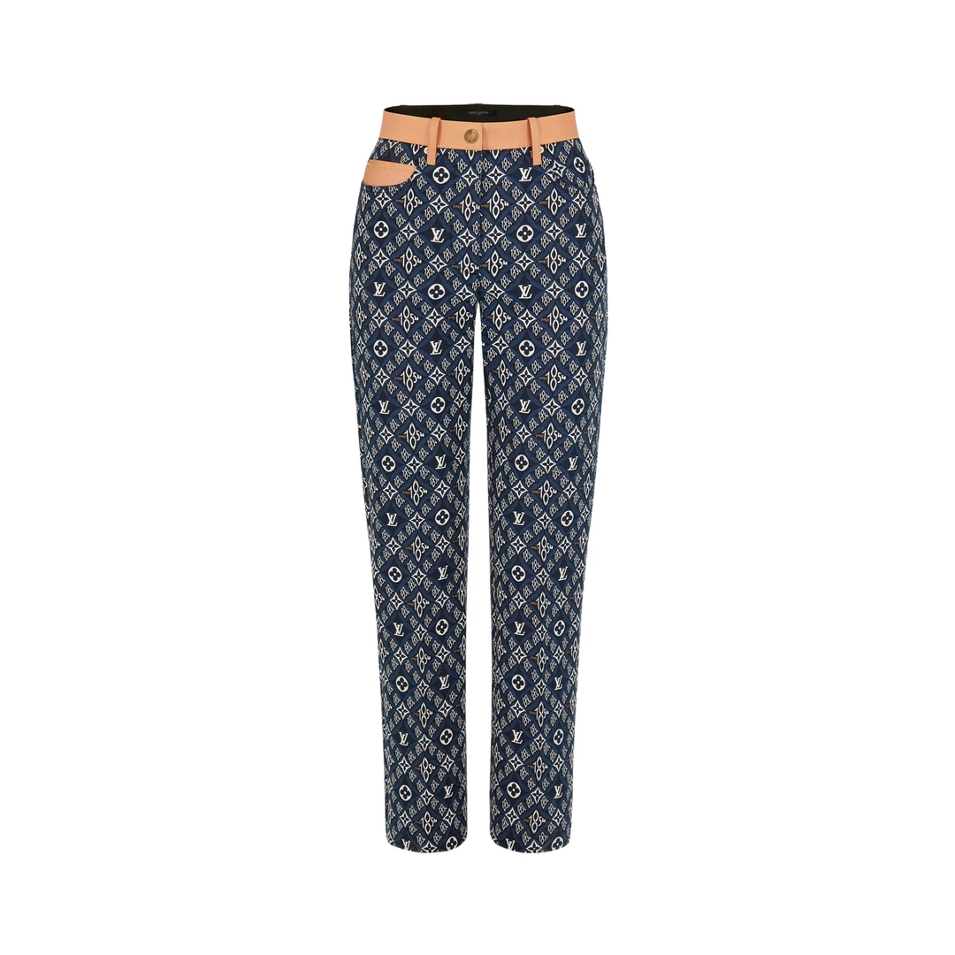 未使用 LouisVuitton/路易威登 满印logo拉链口袋长裤