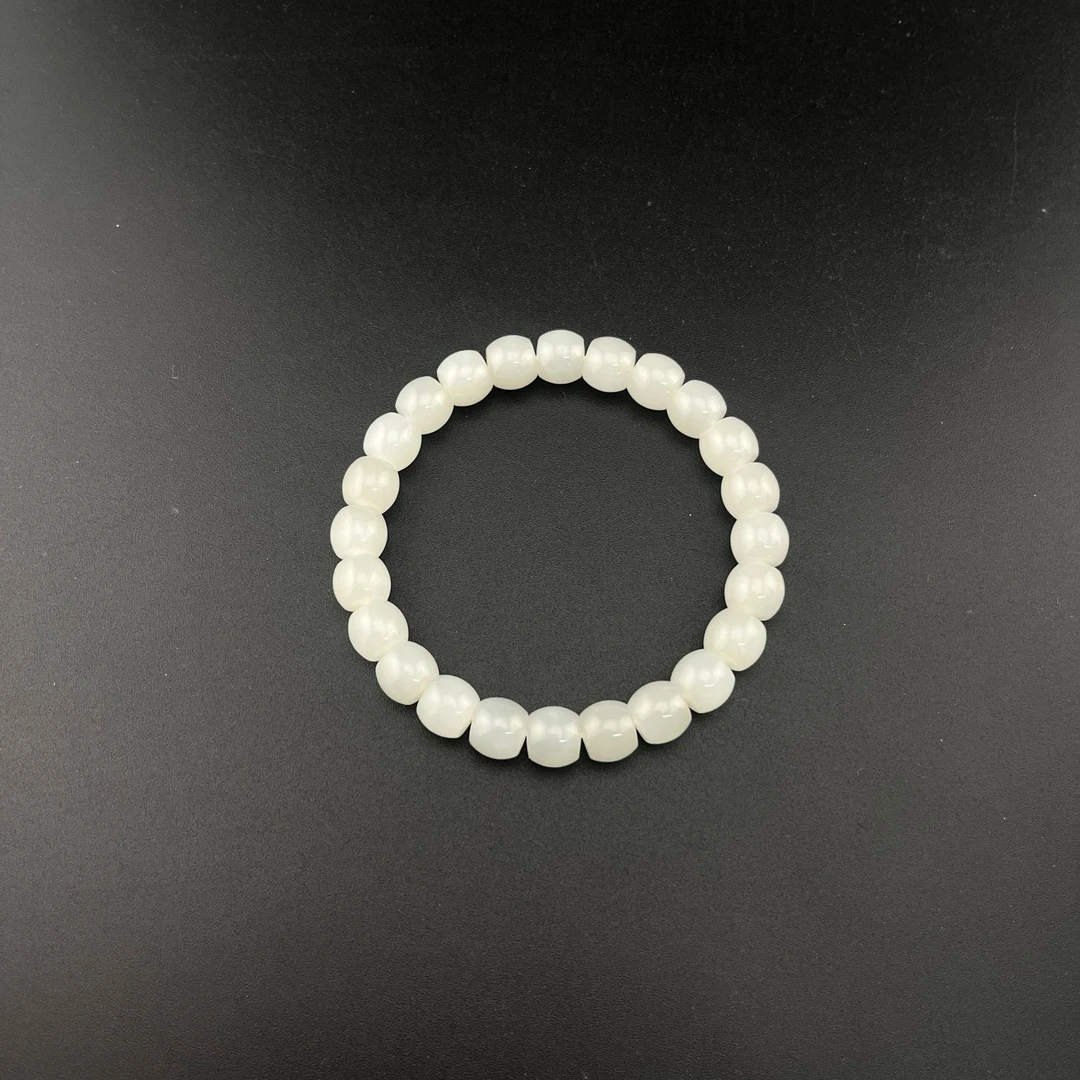 ZGY0104XH标017和田玉白玉手串多样性发货发其一