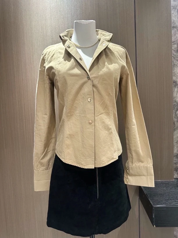 常规款防晒长袖成人圆领3D衬衫轻职风极简风薄款常规几何图案