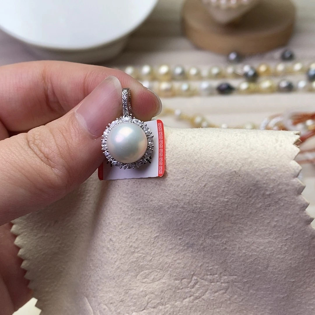 淡水珍珠颈饰银S925镶嵌