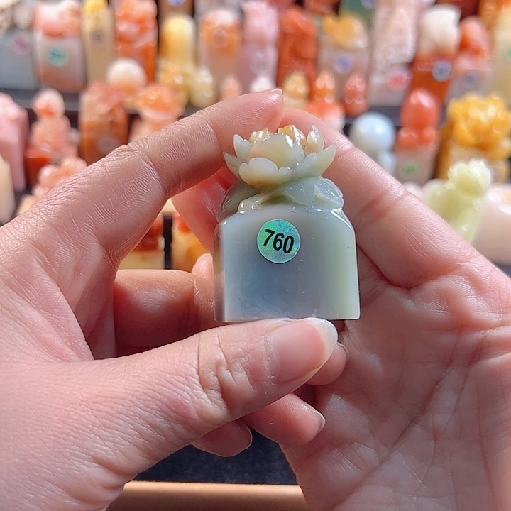 云南石印石无*谓手工定制设计，牡丹