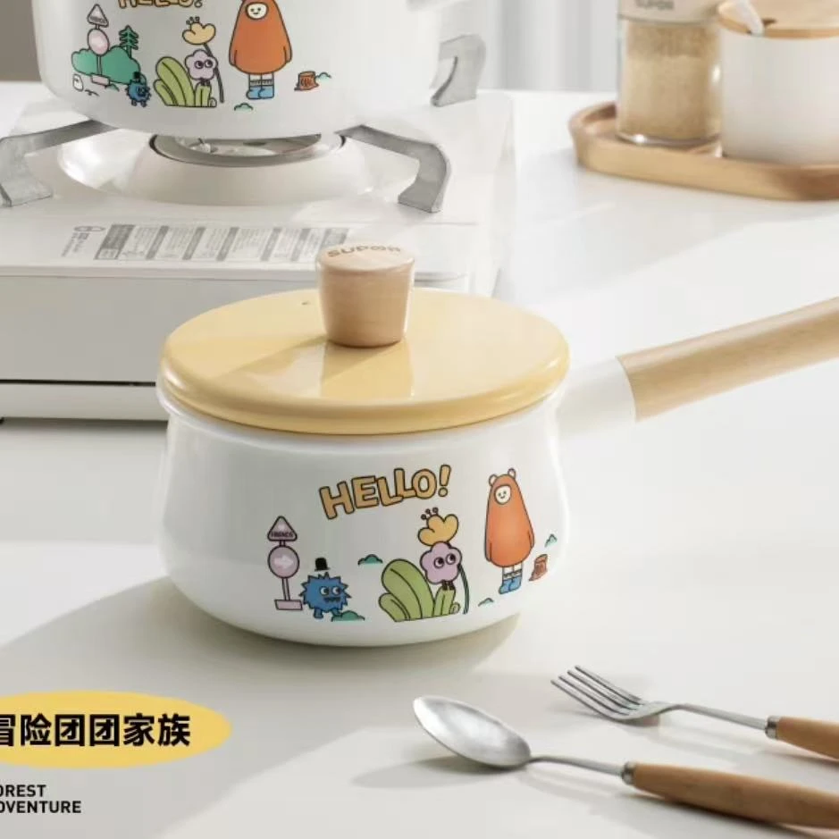 苏泊尔（SUPOR）16CM珐琅奶锅不粘锅宝宝辅食锅小锅全灶通用（K6）