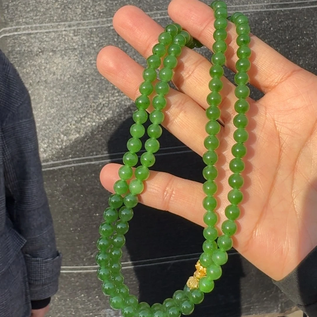 和田玉颈饰未镶嵌卡6微矿点碧玉多样性拍一发一