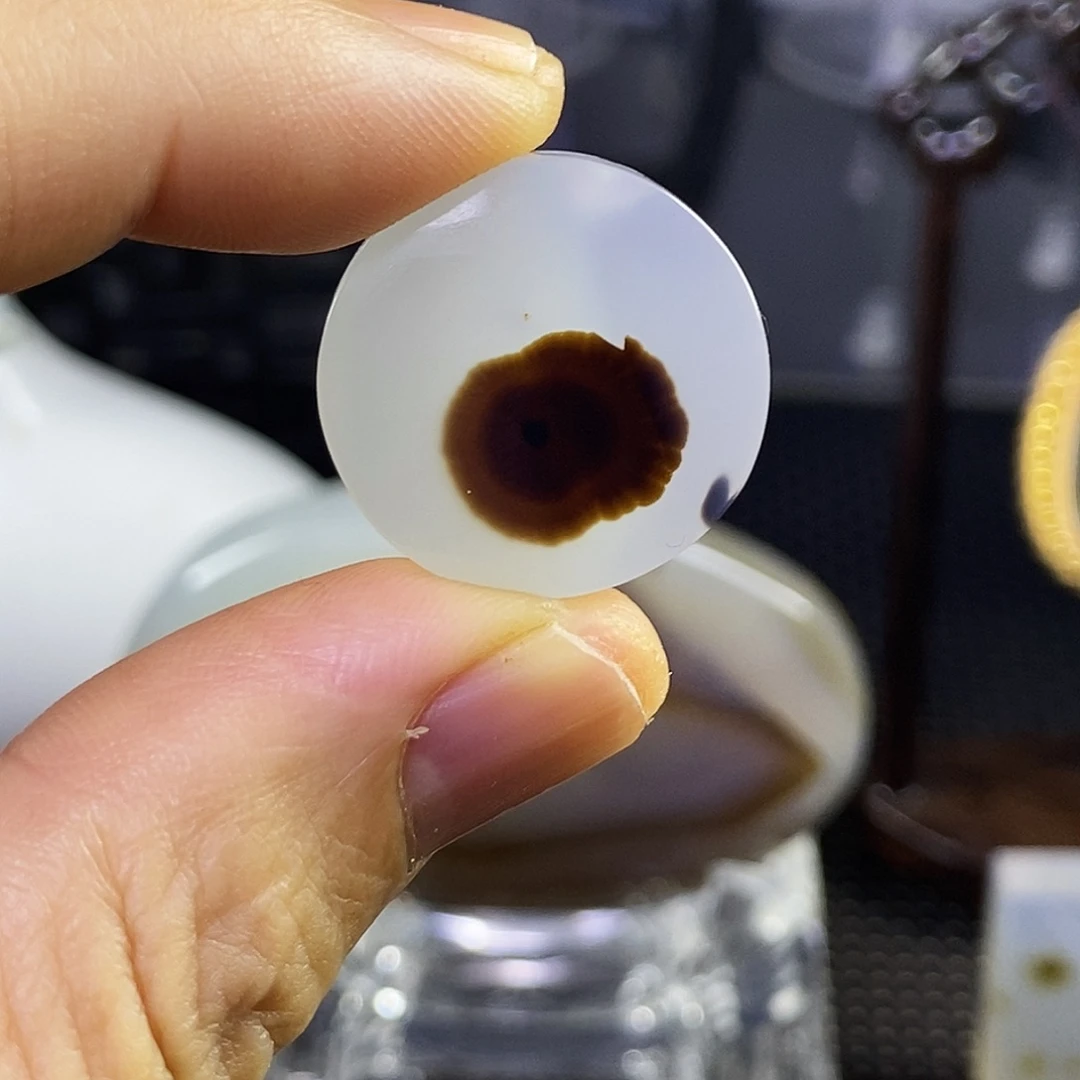 合成碳硅石非金属时尚图纹画面石饰品