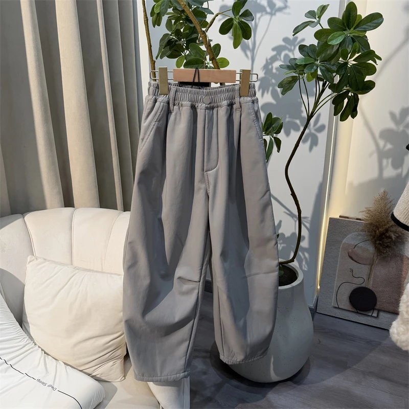 1121【橙】儿童时尚加绒休闲裤-66072