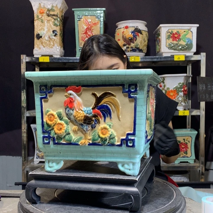 陈*平石湾盆盆景盆