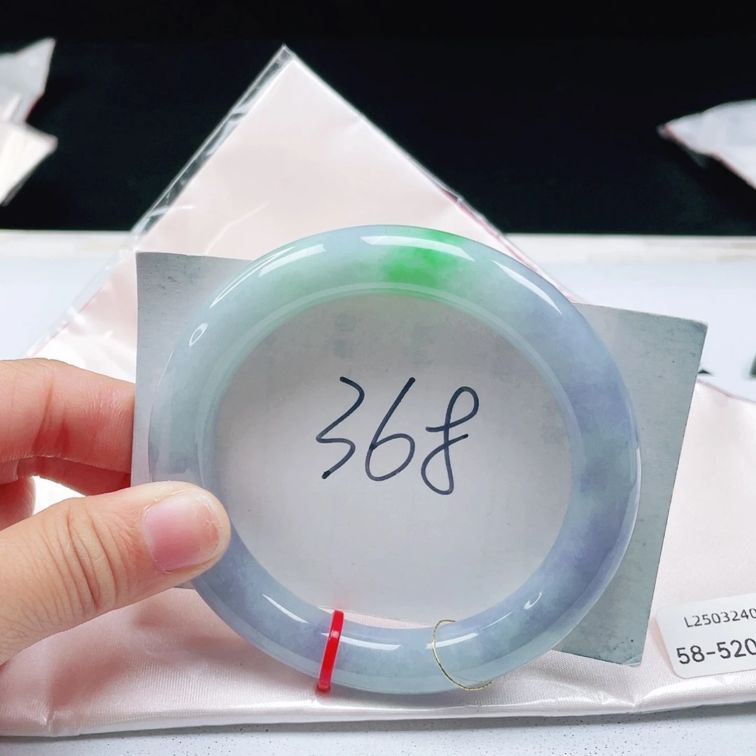 翡翠未镶嵌手镯58+圆条