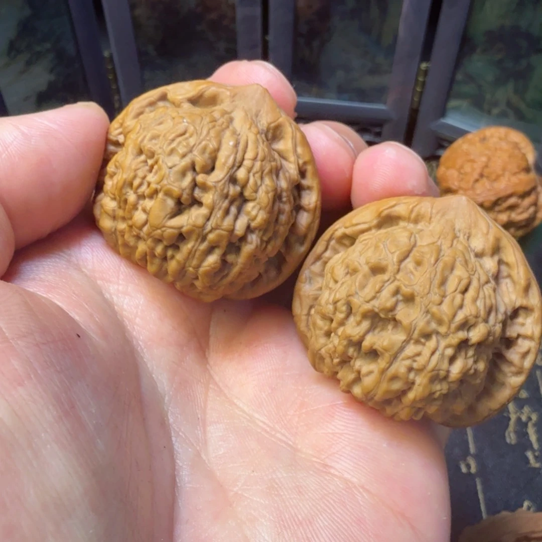 文玩核桃把件野生麒麟纹38