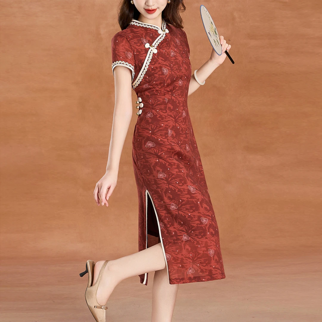 【可蓓儿】品牌五一喜婆婆婚宴装旗袍连衣裙2025新款夏季小个子裙子
