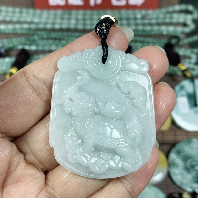 【闪购商品】翡翠颈饰未镶嵌玉吊坠翡翠玉龙龟牌