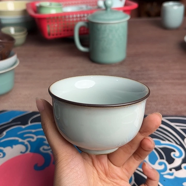 龙泉云间青瓷小米茶器