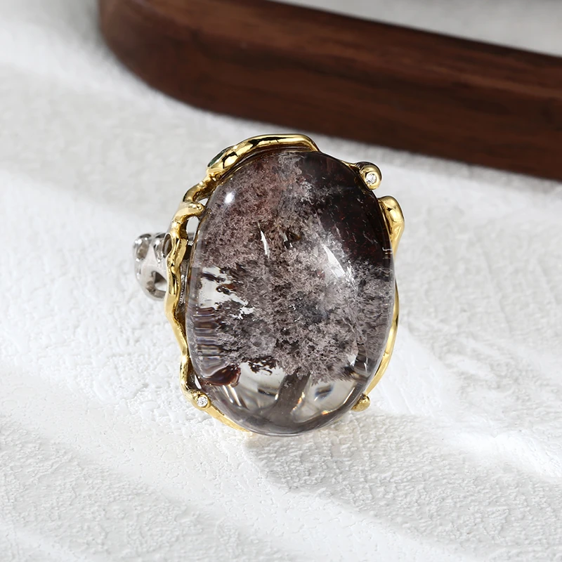 925银戒指 红绿幽幽戒指 男女同款开口戒指