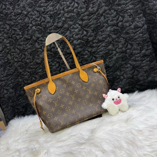 95新 LouisVuitton/路易威登 LV老花小号NF托特单肩包