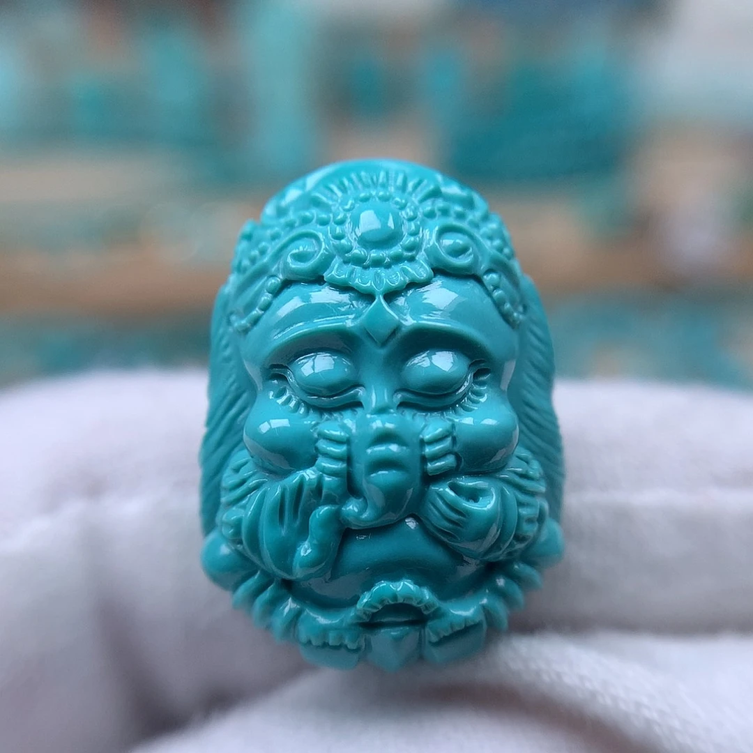 绿松石全品玉化象神未镶嵌