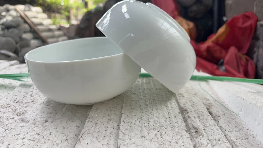 景德镇陶瓷玉泥6寸罗汉面碗2只