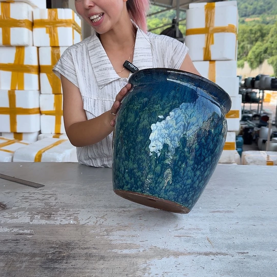 紫砂花盆王嫂花盆0715-113高26口23