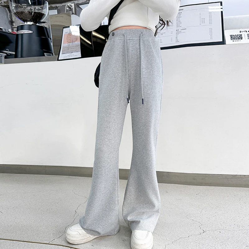 女童春季休闲裤2025新款洋气时尚喇叭裤6-12岁中大童学生阔腿裤潮