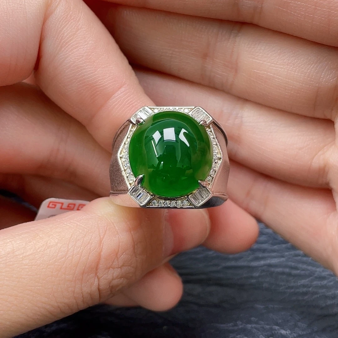 翡翠银S925镶嵌戒指没有运费险3510