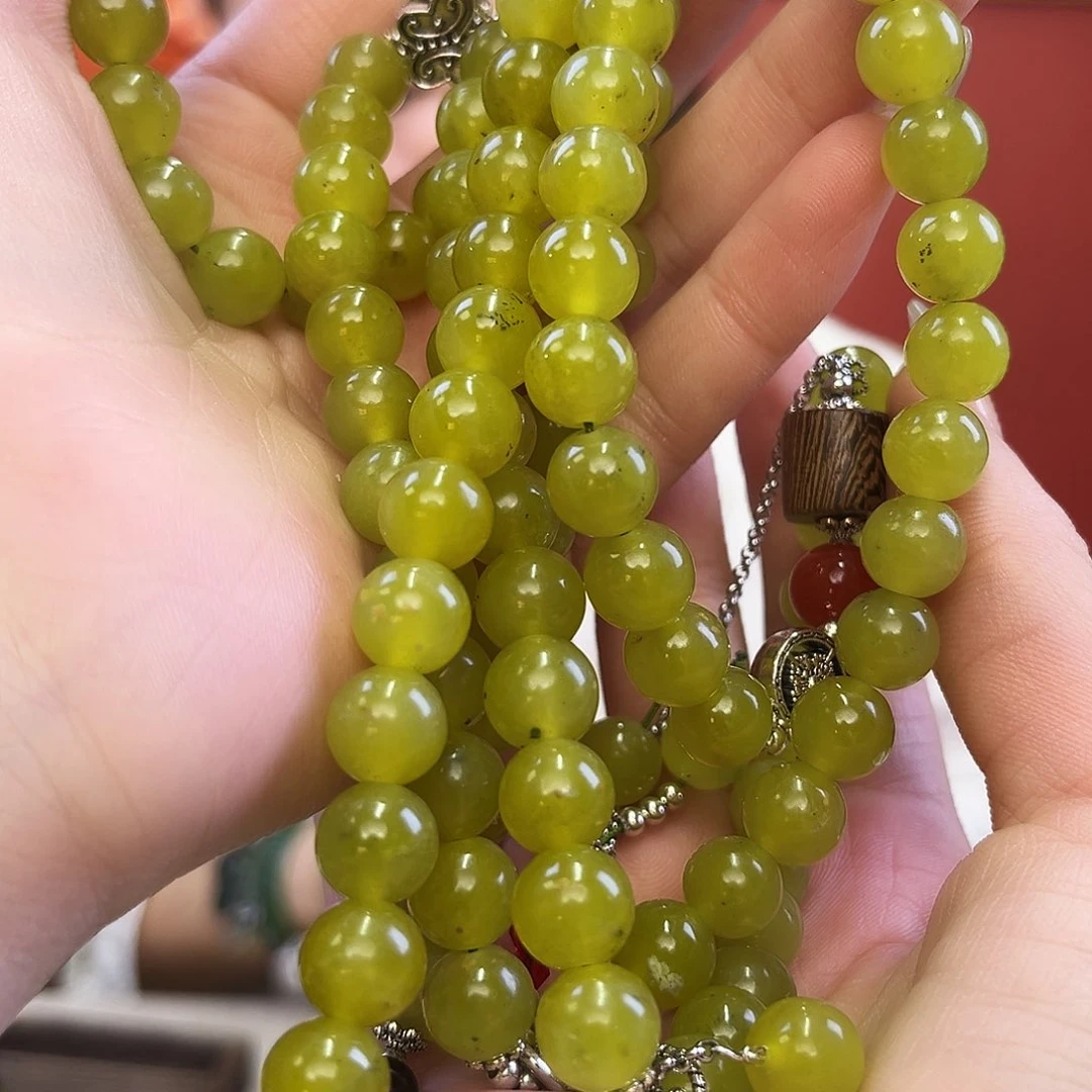 蛇纹石玉未镶嵌颈饰108