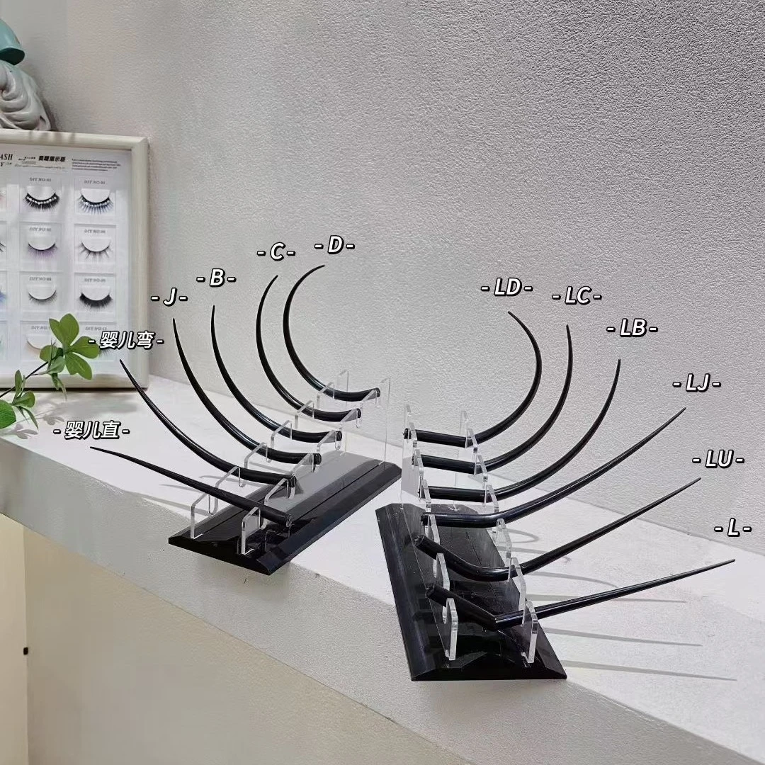 新款睫毛模型亚格力底座和常规6个睫毛翘度模型婴儿