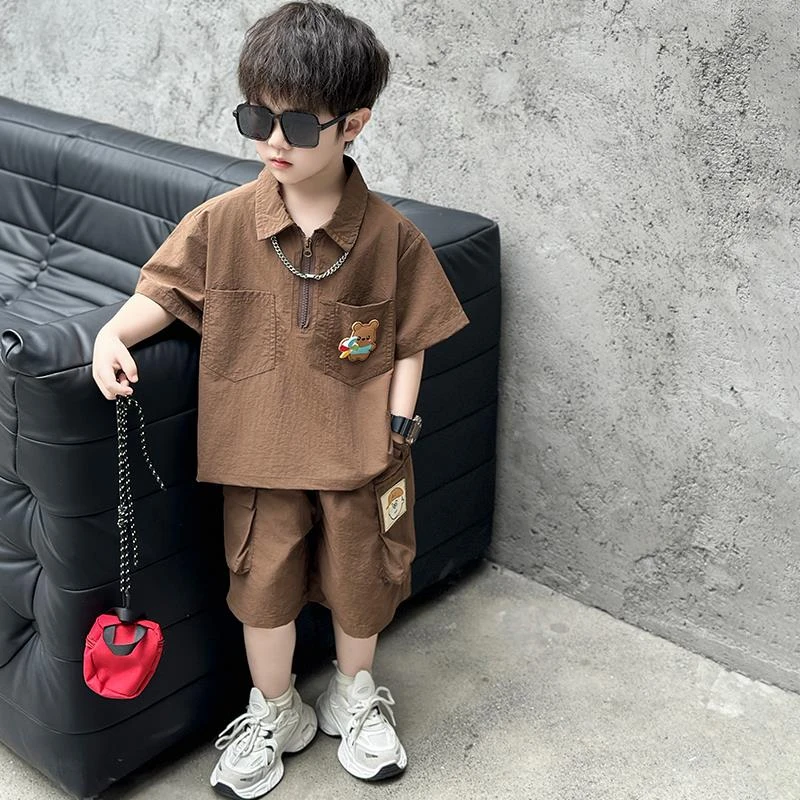 新品巴拉巴拉男童夏装短袖套装2025新款洋气儿童装运动Polo衫男孩
