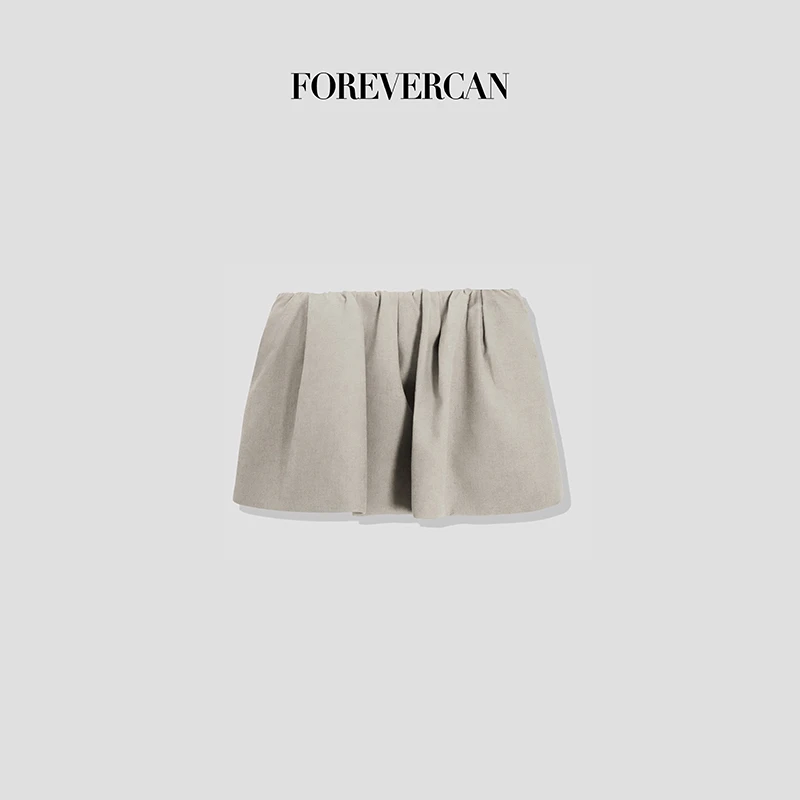 FOREVERCAN“花槿”立裁挺阔感花苞南瓜蓬蓬裙裤 SD21993